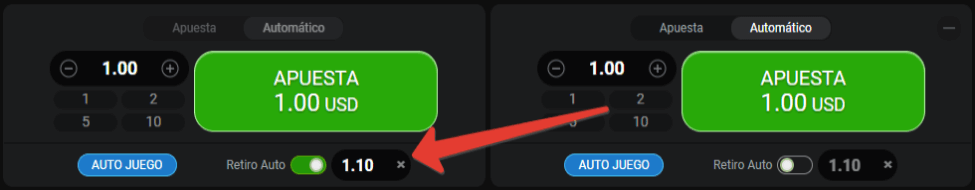 Función de retirada automática en el juego Aviator