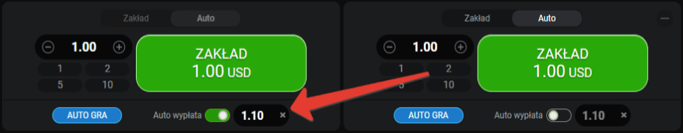 Funkcja automatycznej wypłaty w grze Aviator