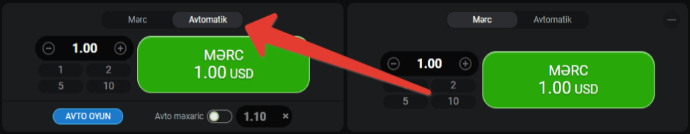 Aviator oyununda Autorun funksiyası