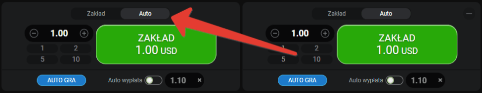 Funkcja automatycznego uruchamiania w grze Aviator